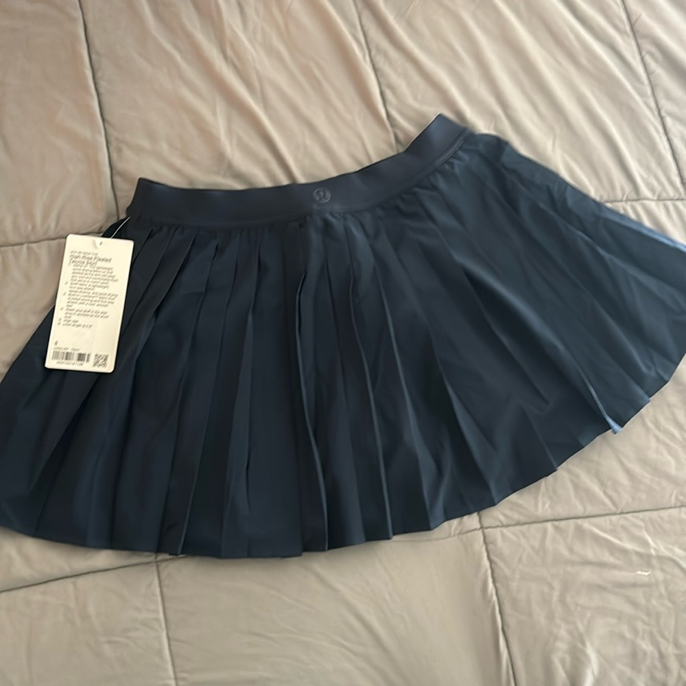 High rise pleated tennis skirt